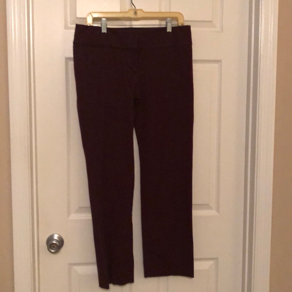 Loft pants, size 10, merlot color.  Like new.
